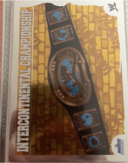 2010 Topps WWE Slam Attax FOIL Title Card Intercontinental Championship Belt — front