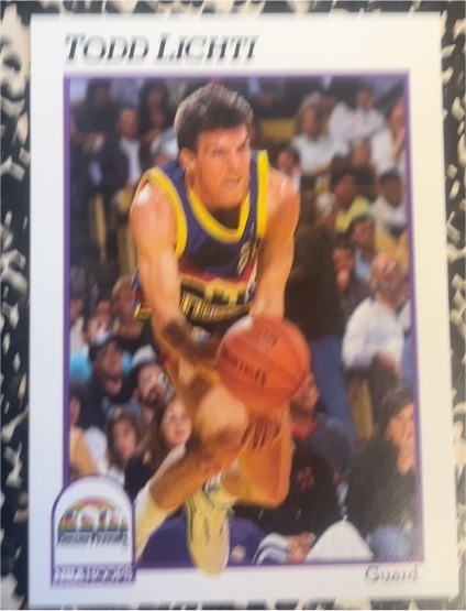 1991-92 Hoops #54 Todd Lichti Denver Nuggets — front