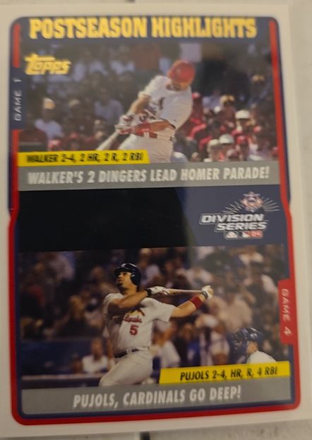 2005 Topps #350 Larry Walker / Albert Pujols — front