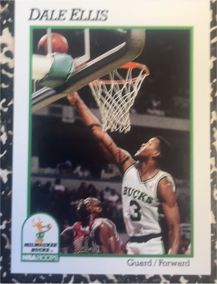 1991-92 Hoops #116 Dale Ellis Milwaukee Bucks — front
