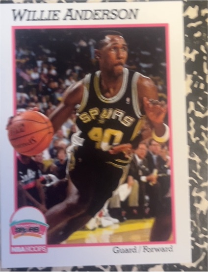 1991-92 Hoops #188 Willie Anderson — front