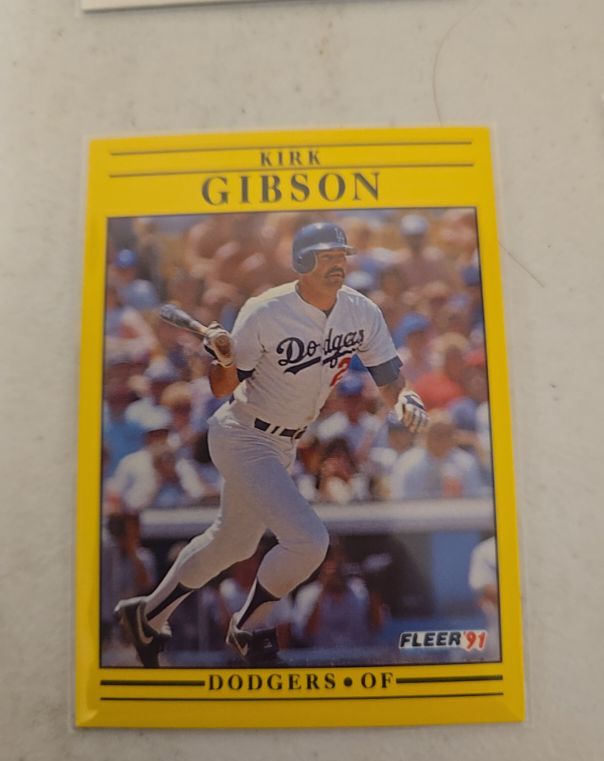 1991 Fleer #199 Kirk Gibson — front