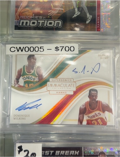 2022 Panini Immaculate Collection Dual Autograph Dominique Wilkins / Shawn Kemp — front