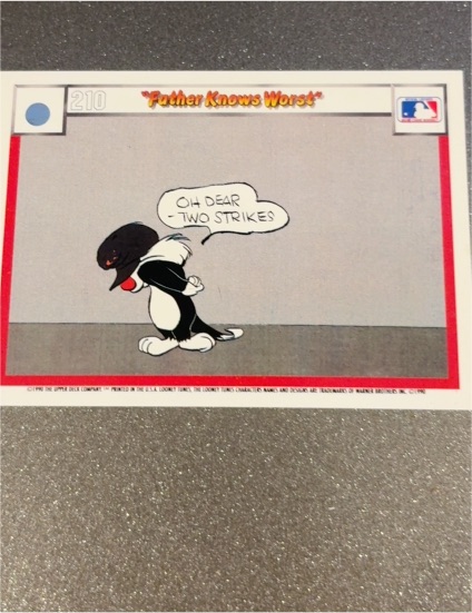 1990 Upper Deck Comic Ball #210 Sylvester Jr. Father Knows Worst — front