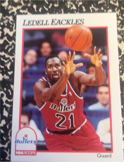 1991-92 Hoops #213 Ledell Eackles — front