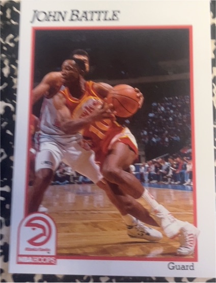 1991 Hoops #1 John Battle — front
