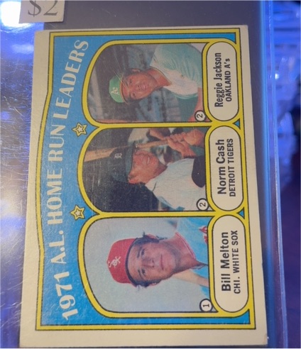 1972 Topps #90 1971 A.L. Home Run Leaders Bill Melton/Norm Cash/Reggie Jackson — front