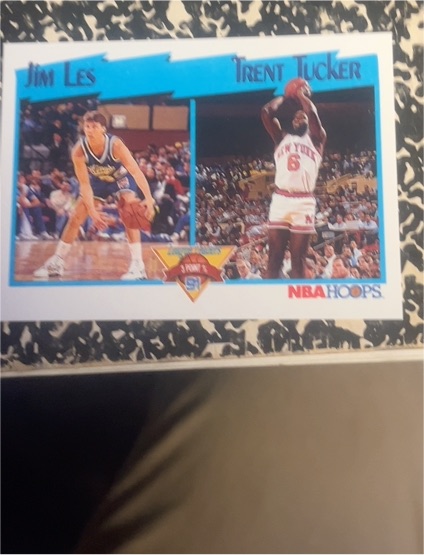 1991-92 NBA Hoops #307 Jim Les / Trent Tucker — front