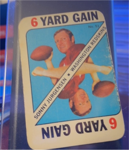 1971 Topps Game Insert #51 Sonny Jurgensen Washington Redskins — front
