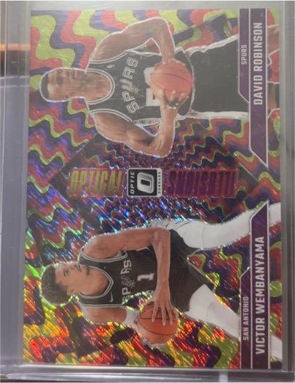 2024-25 Donruss Optic #5 Victor Wembanyama David Robinson Optical Illusions — front