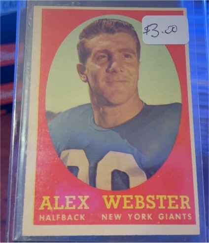 1958 Topps #30 Alex Webster — front