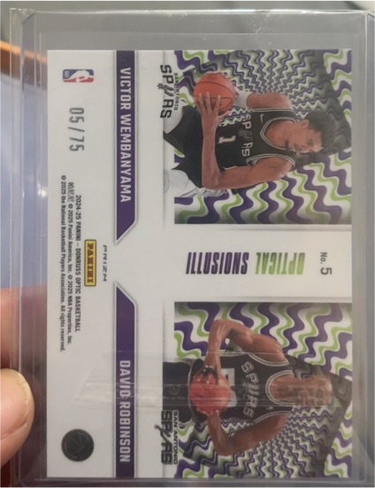 2024 Panini Prizm Illusions #5 Victor Wembanyama & David Robinson — front