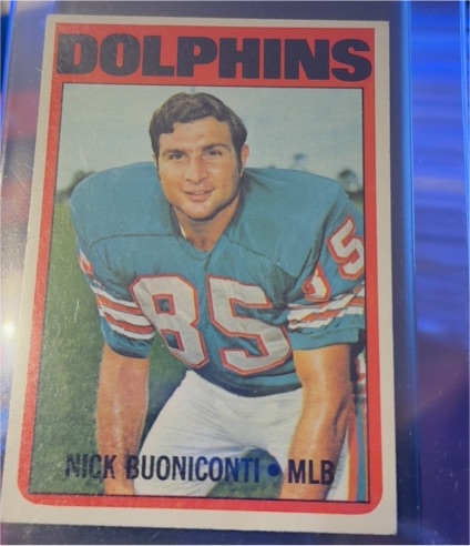 1972 Topps #43 Nick Buoniconti — front