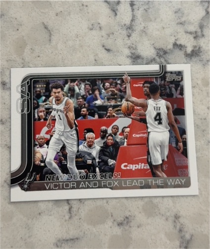 2025-26 Topps Flagship #300 Victor Wembanyama & De'Aaron Fox Lead The Way — front