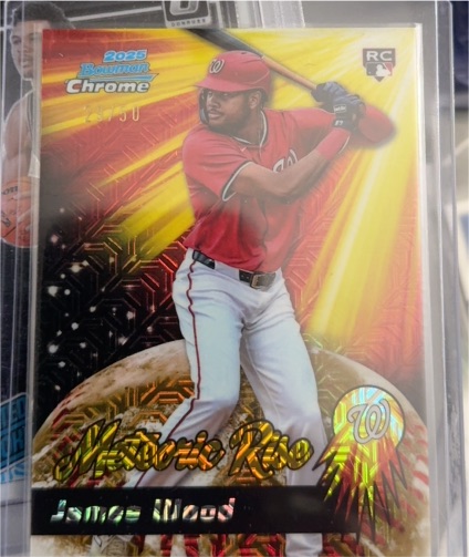 2025 Bowman Chrome #MR-5 James Wood Meteoric Rise — front