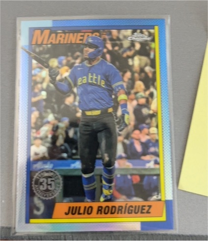 2025 Topps Chrome 1990 Topps Baseball #90CB-6 Julio Rodríguez — front
