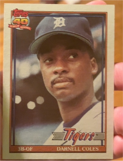 1991 Topps #506 Darnell Coles — front