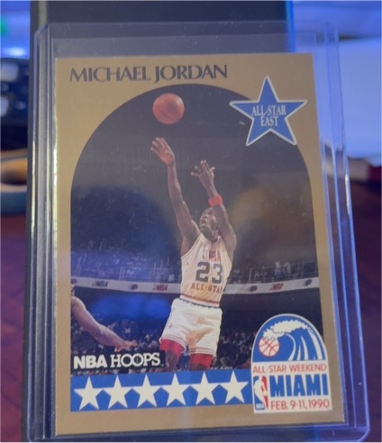 1990-91 NBA Hoops #5 Michael Jordan All-Star — front