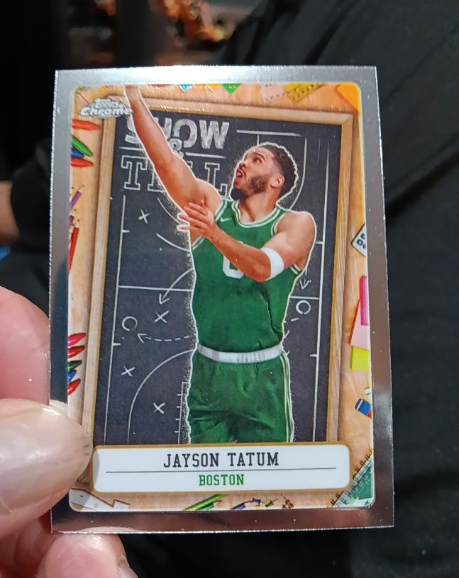 2024-25 Topps Chrome #ST-10 Jayson Tatum Show And Tell — front