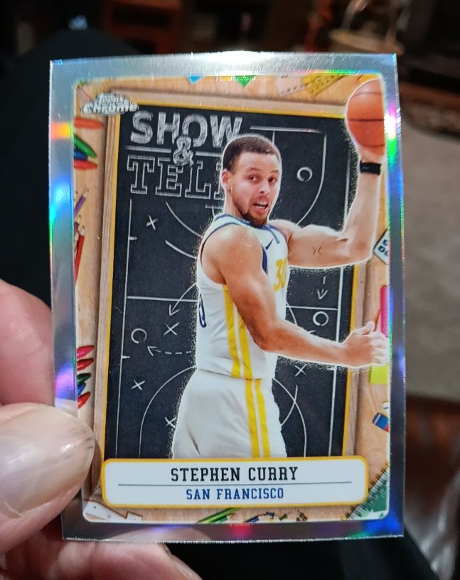 2024-25 Topps Chrome #ST-7 Stephen Curry Show & Tell — front