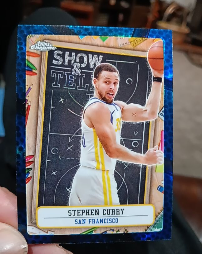 2024-25 Topps Chrome #ST-7 Stephen Curry Show and Tell — front