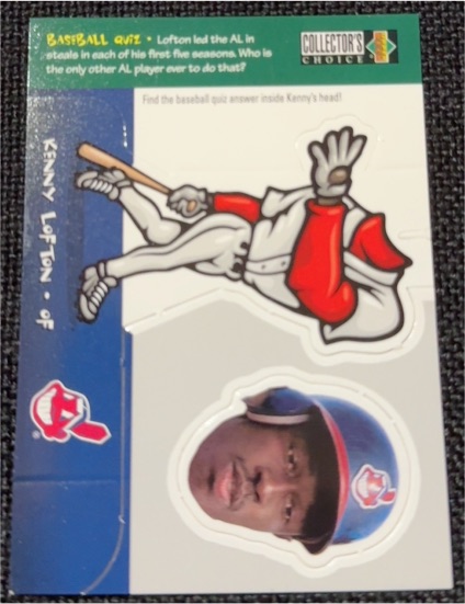 1999 Upper Deck Choice Mini Bobbing Head Kenny Lofton — front
