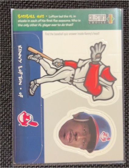 1999 Upper Deck Choice #12 Kenny Lofton Mini Bobbing Head — front