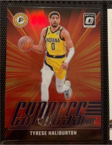 2024-25 Donruss Optic #25 Tyrese Haliburton Express Lane Purple — front