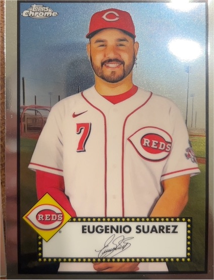 2021 Topps Chrome Platinum Anniversary #216 Eugenio Suarez — front