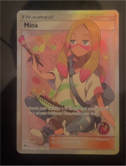 Sun & Moon Mina Full Art Trainer #CSM1cC-189 — front