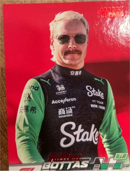 2024 Topps Paddock Pass Formula 1 #13a Valtteri Bottas — front
