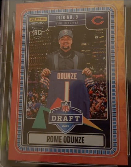 2024 Panini Instant NFL Draft Night #9 Rome Odunze — front