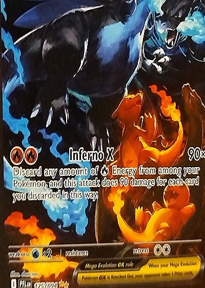 2023 Pokémon Mega Charizard X EX 125/094 Phantasmal Flames — front