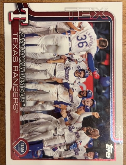 2025 Topps #593 Texas Rangers — front