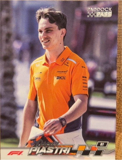 2024 Topps Paddock Pass Formula 1 #8 Oscar Piastri — front