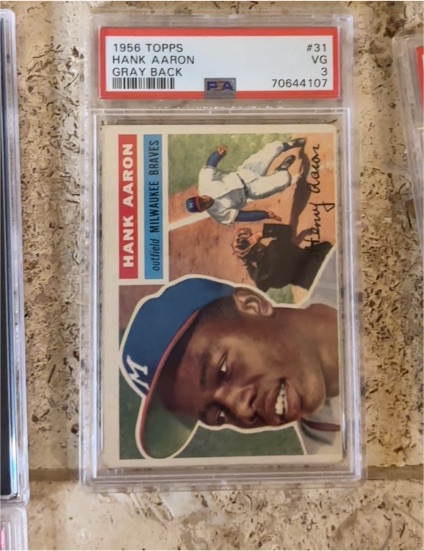 1956 Topps #31 Hank Aaron — front