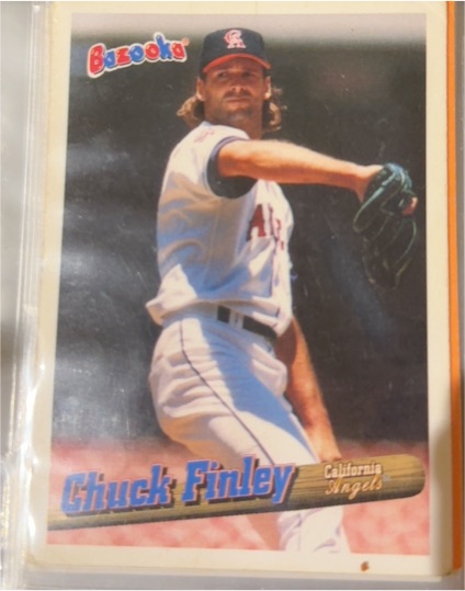 1996 Bazooka Chuck Finley California Angels — front