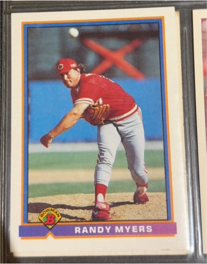1991 Bowman #666 Randy Myers — front