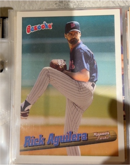 1996 Topps Bazooka #45 Rick Aguilera — front