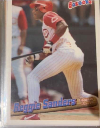 1996 Topps Bazooka #4 Reggie Sanders — front