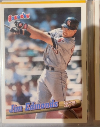 1996 Topps Bazooka #83 Jim Edmonds — front