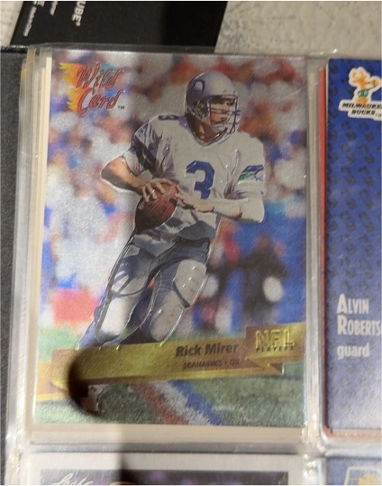 1993 Wild Card #179 Rick Mirer RC Seattle Seahawks — front