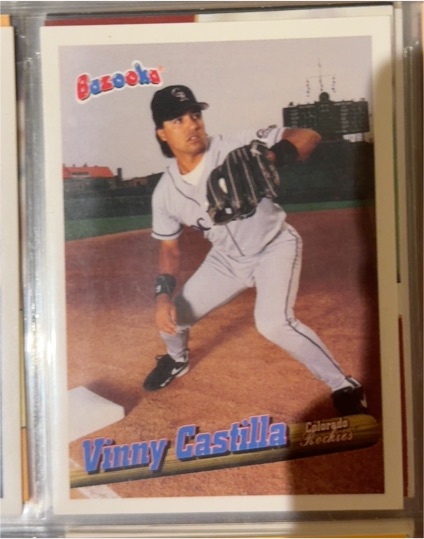 1996 Topps Bazooka #71 Vinny Castilla — front