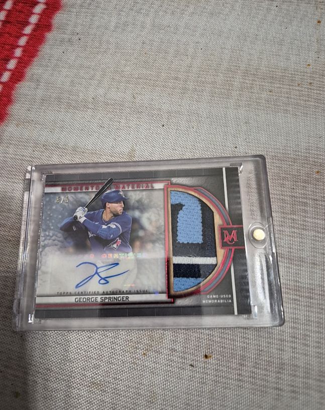 2017 Topps Museum Collection Momentous Material #MMJPA-GS George Springer — front