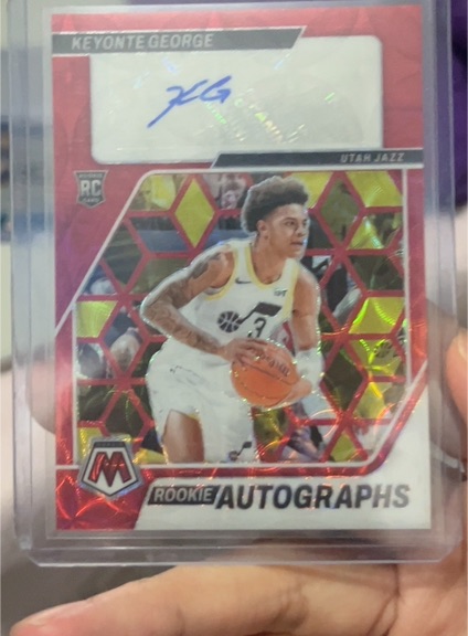 2023-24 Panini Mosaic Keyonte George RC Rookie Auto — front