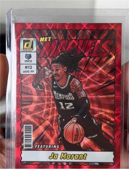 2023-24 Donruss #12 Ja Morant Net Marvels Red Memphis Grizzlies — front
