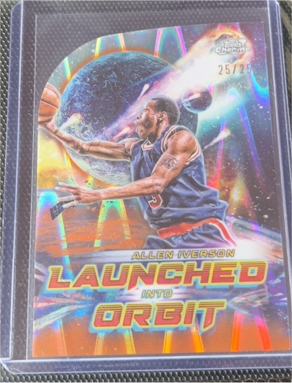 2023-24 Topps Cosmic Chrome #LIO-20 Allen Iverson Launched Into Orbit — front