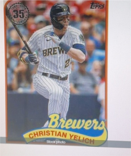 2024 Topps #89B-43 Christian Yelich 1989 Topps Baseball 35th Anniversary — front