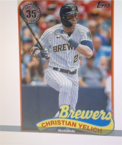 2024 Topps Series 1 1989 Topps Baseball 35th Anniversary #89B-43 Christian Yelich — front