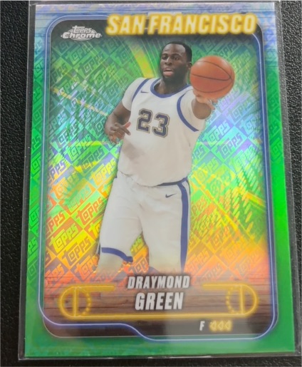 2024-25 Topps Chrome #123 Draymond Green Green Geometric Refractor — front